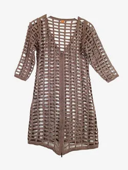 Assorted Brands Edgy Metallic Strappy Mini Dress Size