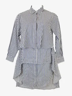Cooper Cut-out Shirt Stripe Dress Size L