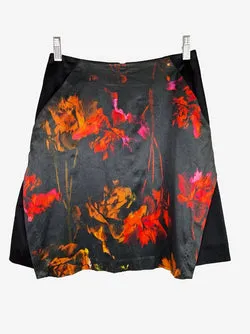 Cue Quirky Night Floral A-Line Mini Skirt Size 6