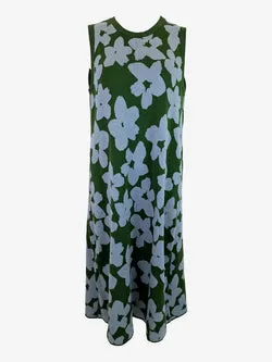 Gorman Metallic Blue Poppy Knit Maxi Dress Size 12