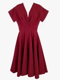 Bluzat Elegant Merlot Flare Dress Size S