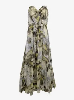 Truese Sweetheart Silk Moss Maxi Dress Size 12