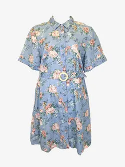 Review Linen Blend La Belle Shirt Dress Size 18