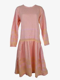 Cecilie Copenhagen Peach Sunset Midi Dress Size XS
