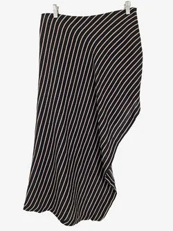 Christopher Esber Navy Woven Asymmetrical Maxi Skirt Size 12