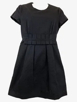 Scanlan Theodore Textured Pleat Detail Mini Dress Size 10