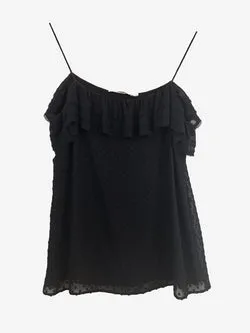 Zimmermann Sheer Frilly Polka Dot Cami Top Size 12
