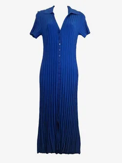 Country Road Cobalt Pleat Knit Midi Dress Size S