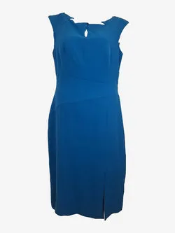 Cue Fitted Sleeveless Office Midi Dress Size 12