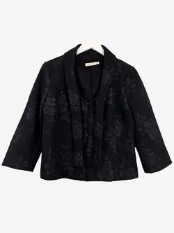 Lisa Ho Jacquard Cropped Tailored Jacket Size 12