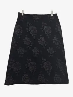 Lisa Ho Textured Rose Midi Skirt Size 12