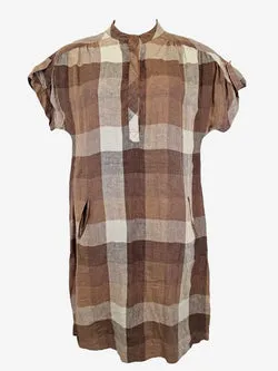 Hammock & Vine Stylish Checker Shirt Mini Dress Size 10