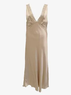 Maison Essentiele Romantic Lace Trimmed Vintage Maxi Dress Size L