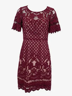 Review Plum Tailored Lace Midi Dress Size 6