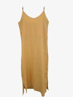 Assembly Label Mustard Yellow Linen Slip Dress Size 6