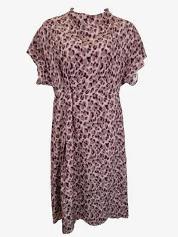 David Lawrence Lavender Domino Silk Dress Size 14
