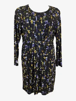 Nicola Finetti Everyday Draped Stretch Work Mini Dress Size 16