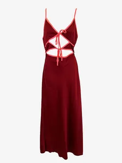 Misha Ramira Burgundy Cut Out Maxi Dress Size M