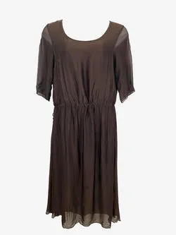 Assorted Brands Burnt Umber Silk Blend Dress Size OSFA