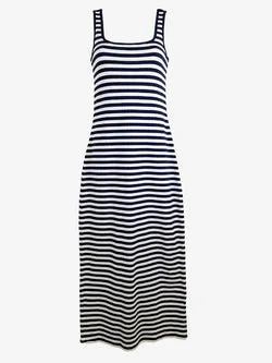 Sportscraft Navy Ribbed Maxi Dress Size 6