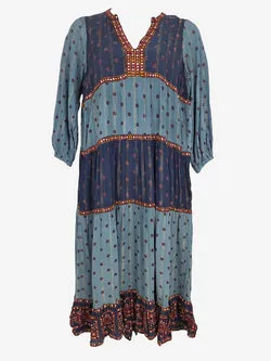 Foundling Boho Embellished Maxi Dress Size L