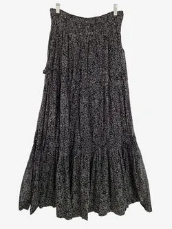 Isabel Marant Tiered Light Cotton Floral Maxi Skirt Size S