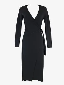 Bec & Bridge Vintage Raw Edge Wrap Midi Dress Size 6