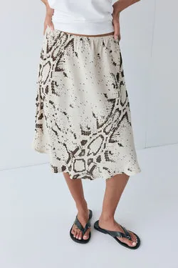 Marcia Midi Skirt Snake