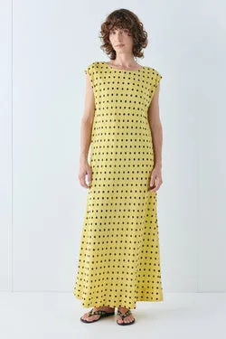 Martina Maxi Dress Yellow Polka Dot