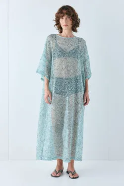 Ivette Sequin Midi Dress Aqua