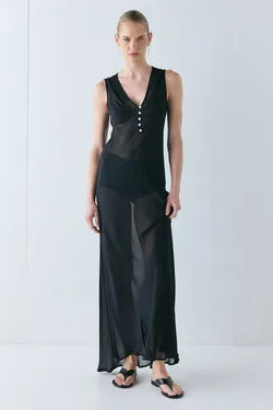Luci Sheer Maxi Dress Black