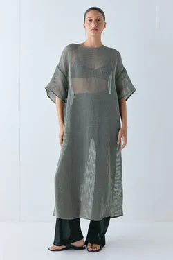 Ivette Net Maxi Dress Khaki