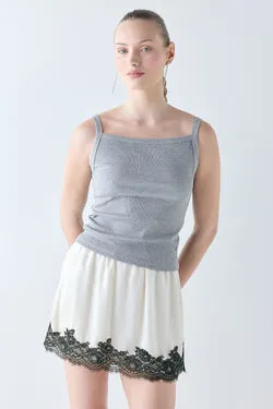 Charlotte Lace Mini Skirt Cream