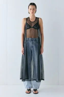Natasha Sheer Maxi Dress Black