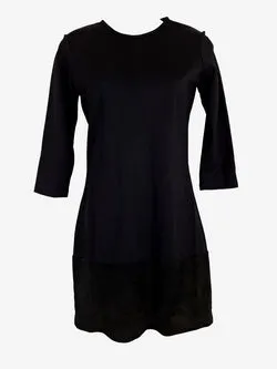 Gary Bigeni Preppy Leather Cuffed Mini Dress Size 6