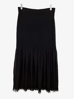Assorted Brands Silk Lace Frill Maxi Skirt Size M