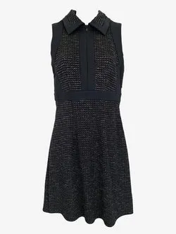 Moss & Spy Zip Collar Woven Midi Dress Size 8