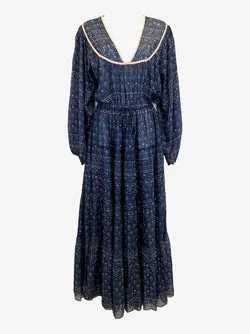 Flannel Free Spirit Waist Tie Sheer Maxi Dress Size S