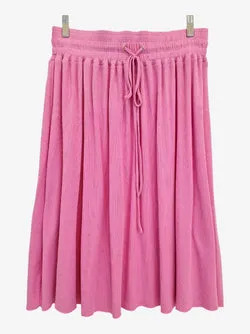 Jericho Road Bubblegum Ribbed Drawstring Midi Skirt Size 12