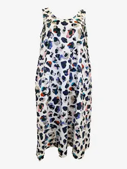 Wolf & Mishka Abstract Clouds Scoop Neck Slip Maxi Dress Size L