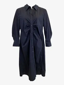Luisa Cerano Sophisticated Ruched Button Maxi Dress Size 18