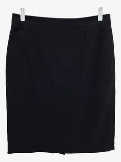 Saba Deep Navy Sleek Wool Office Mini Skirt Size 12