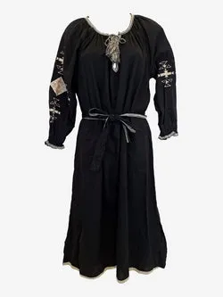 Seed Boho Cross Stitch Belted Smock Maxi Dress Size 8