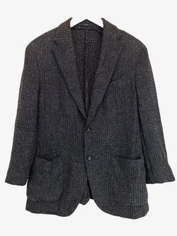 Lardini Effortless Unisex Unstructured Basket-Weave Blazer Size M