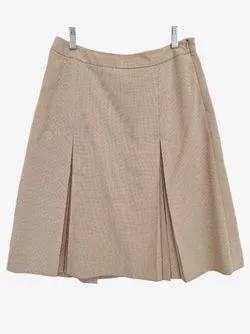 Karen Walker Classy Warm Check Box Pleat Skirt Size 12