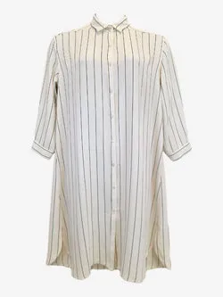 Assorted Brands Relaxed Striped Shirt Midi Dress Size 14
