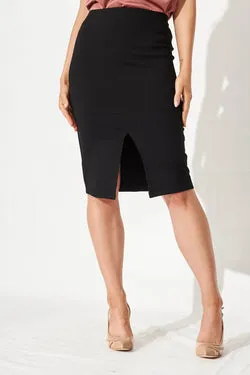 Workflow Stretch Pencil Skirt In Black