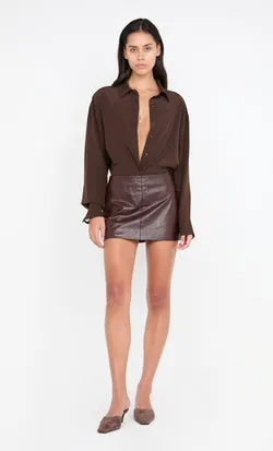 SCYLLA SKIRT  - BURGUNDY