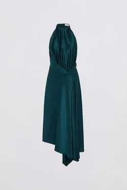 PETROL SILK ISABELLA DRESS