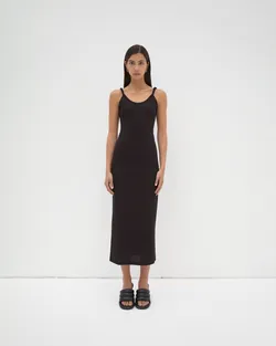 The Twisted Singlet Dress - Black